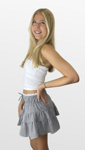 Wild and Free Tiered Gingham Skirt