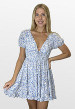 Load image into Gallery viewer, Pure Sweetness Floral Cap Sleeve Mini Dress