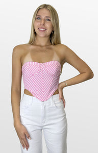 Chic Chevron Corset Top