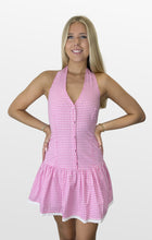 Load image into Gallery viewer, Sweet Summer Gingham Halter Dress