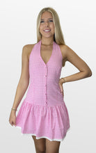 Load image into Gallery viewer, Sweet Summer Gingham Halter Dress