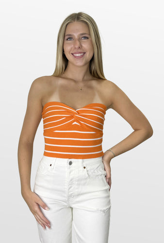 A Little More Twist Stripe Bandeau