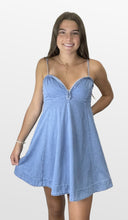 Load image into Gallery viewer, Let Me Be Free Denim Swing Dress