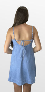 Let Me Be Free Denim Swing Dress