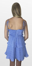 Load image into Gallery viewer, Blue Lines V Neck Sundress