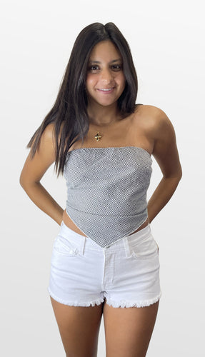Wild and Free Gingham Bandana Top