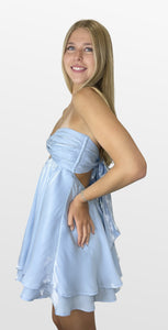Celebrate With a Twist Strapless Dress