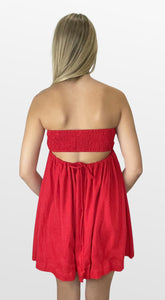 Something in Red Strapless Dress