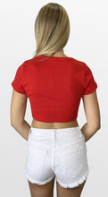 Load image into Gallery viewer, Everyday Cropped V Neck Tee