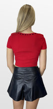Load image into Gallery viewer, Obvious Contrast Tie Bow Top