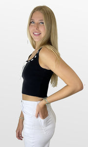 Elevate Me Knit Bow Trimmed Top