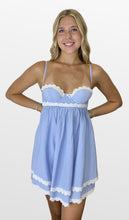 Load image into Gallery viewer, Happy Little Bluebirds Gingham Dress