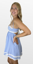 Load image into Gallery viewer, Happy Little Bluebirds Gingham Dress