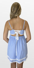 Load image into Gallery viewer, Happy Little Bluebirds Gingham Dress