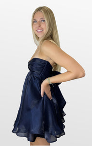 Celebrate With a Twist Strapless Dress