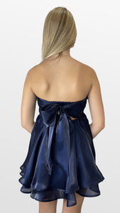 Celebrate With a Twist Strapless Dress