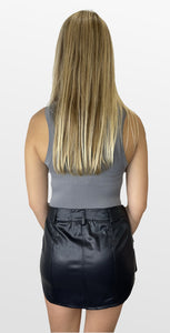 Urban Pocket Faux Leather Mini Skirt