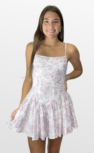 Pale Purple Floral Dress