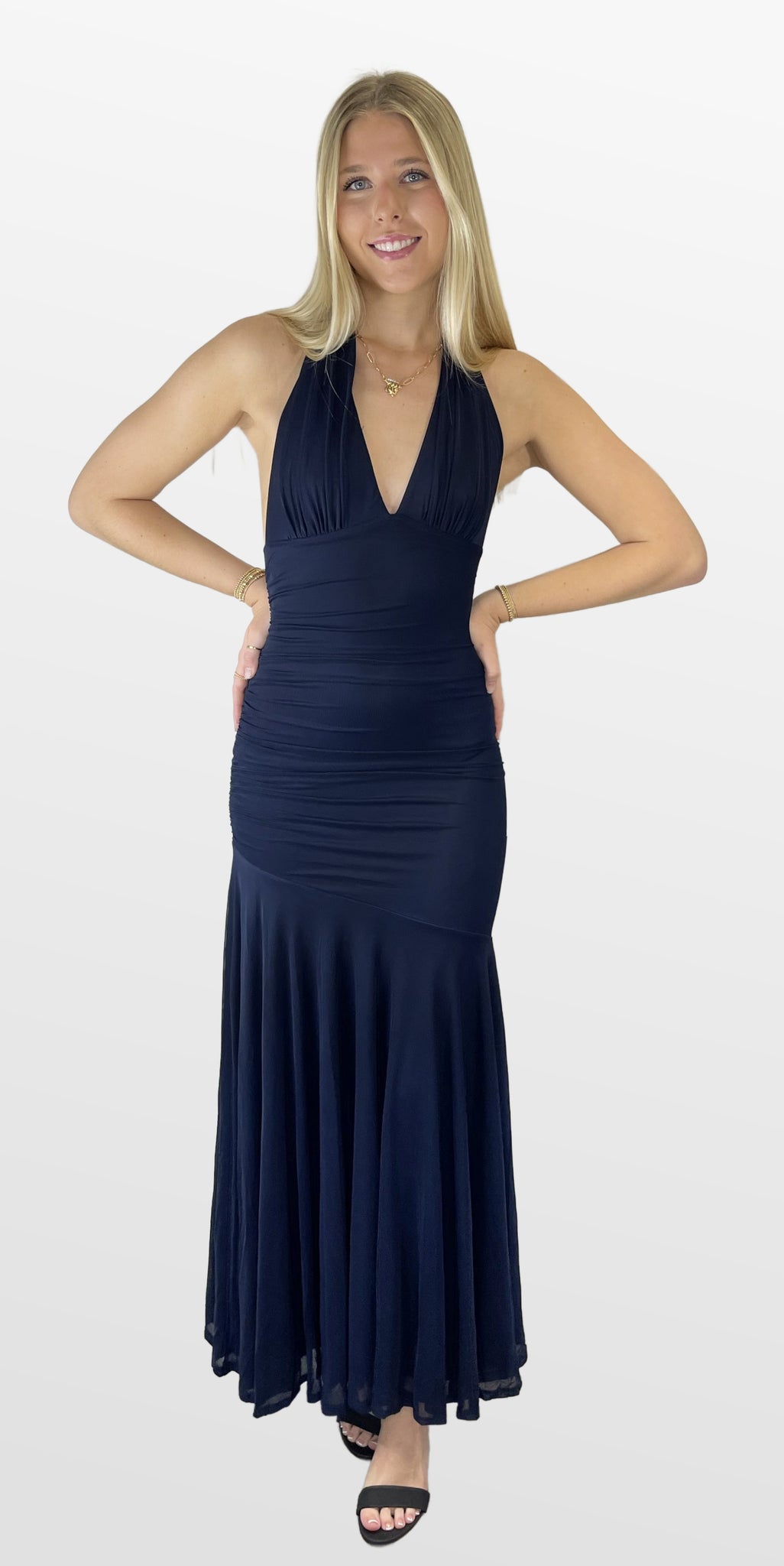 Old Hollywood Halter Maxi Dress S Old Hollywood Halter Maxi Dress S