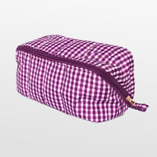Load image into Gallery viewer, Gingham Gameday Makeup Bag