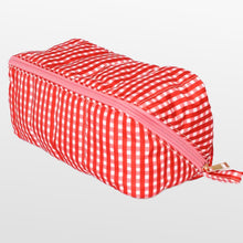 Load image into Gallery viewer, Gingham Gameday Makeup Bag