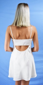 Nights in White Satin Cowl Neckline Dress