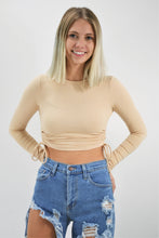 Load image into Gallery viewer, Everything Goes Side Ruched Long Sleeve Top