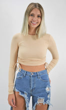 Load image into Gallery viewer, Everything Goes Side Ruched Long Sleeve Top