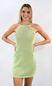 On the Hook Crochet Halter Dress   