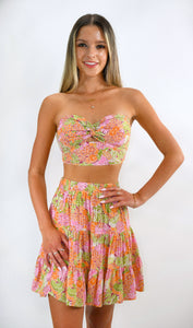 Rainforest Region Strapless Skirt Set