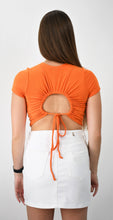 Load image into Gallery viewer, Burst of Energy Keyhole Open Back Crop Top