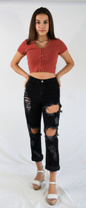 Razor's Edge Distressed Jeans