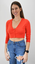 Load image into Gallery viewer, You Know It Long Sleeve V- Neck Crop Cardigan