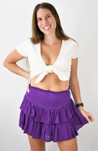 Load image into Gallery viewer, You’re a Flirt Drop Waist Smocked Skirt