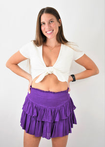 You’re a Flirt Drop Waist Smocked Skirt