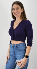 Load image into Gallery viewer, You Know It Long Sleeve V- Neck Crop Cardigan