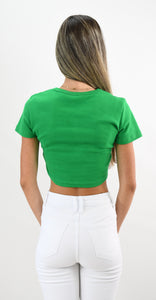 Just Like You Open Center Crop Top