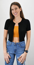 Load image into Gallery viewer, What &#39;Cha Know Short Sleeve Crop Cardigan