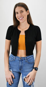 What 'Cha Know Short Sleeve Crop Cardigan
