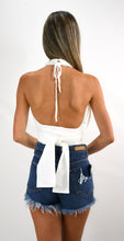 Load image into Gallery viewer, Play Around Eyelet Wrap Halter Top