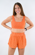 Load image into Gallery viewer, All In Terry Checkered Cropped Tank