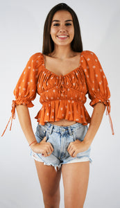 Floral Print Grecian Top