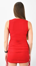 Load image into Gallery viewer, Red Planet Ribbed Ruched Bodycon Dress