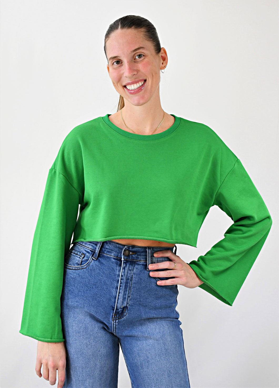 Green Machine Bell Sleeve Sweatshirt