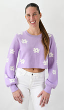 Load image into Gallery viewer, Flower Power Knit Crop Top