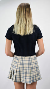 Pleats and Plaids Skirt with Shorts