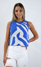 Load image into Gallery viewer, Blue Cat Sleeveless Knit Sweater