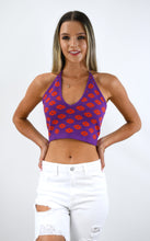 Load image into Gallery viewer, Mod Flower Knit Halter Top