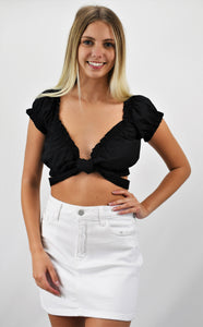 Cross Talk Crop Top