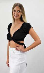 Cross Talk Crop Top